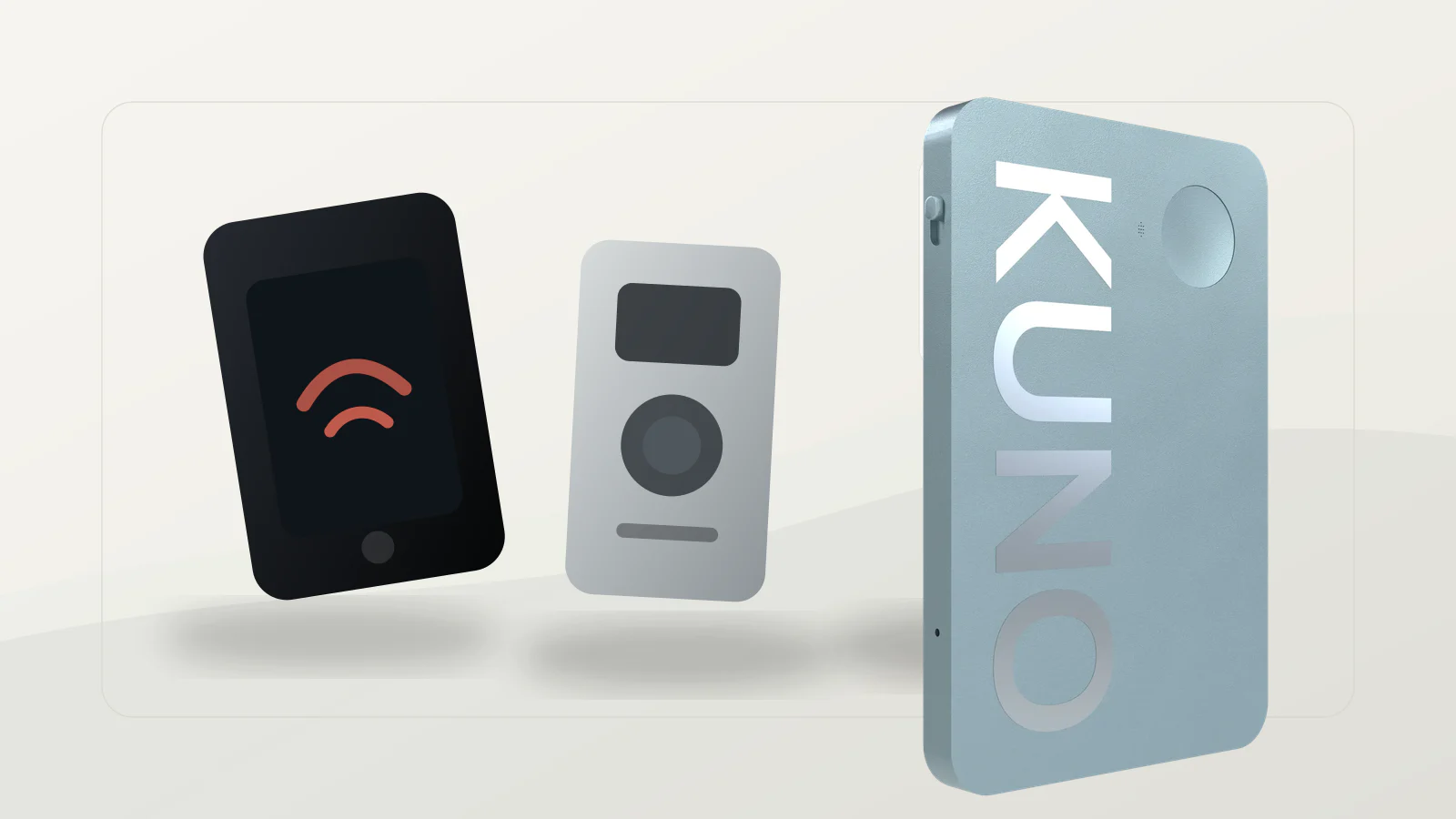 A phone recorder, handheld voice recorder, and Kuno device shown as meeting recording options.